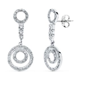 Pendientes de Novia Oro Blanco 18k con Circonitas