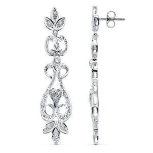 Pendientes de Novia de Oro Blanco 18k con Circonitas