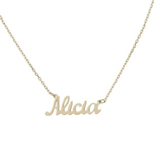 Gargantilla Oro Amarillo 18k con Nombre Pequeño