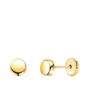 Pendientes de Oro Amarillo 18k con Forma de Círculo